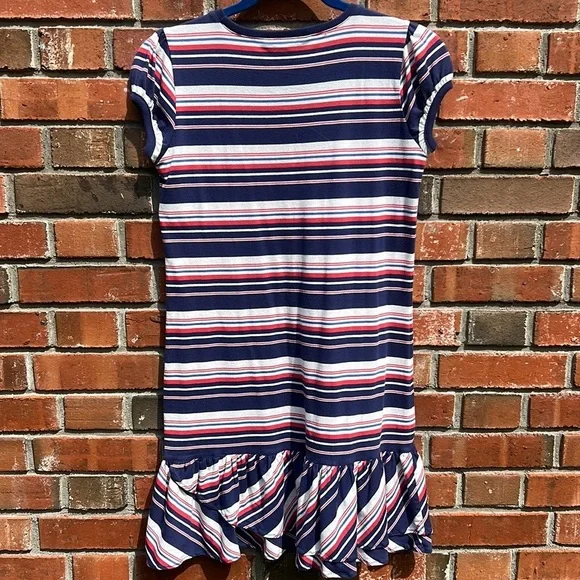 Polo by Ralph Lauren red white and blue Striped Cotton Kids Dress - Picture 2 of 7